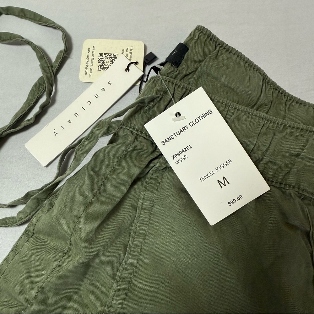 Sanctuary Olive Green Tencel Jogger Pants - Picture 3 of 10